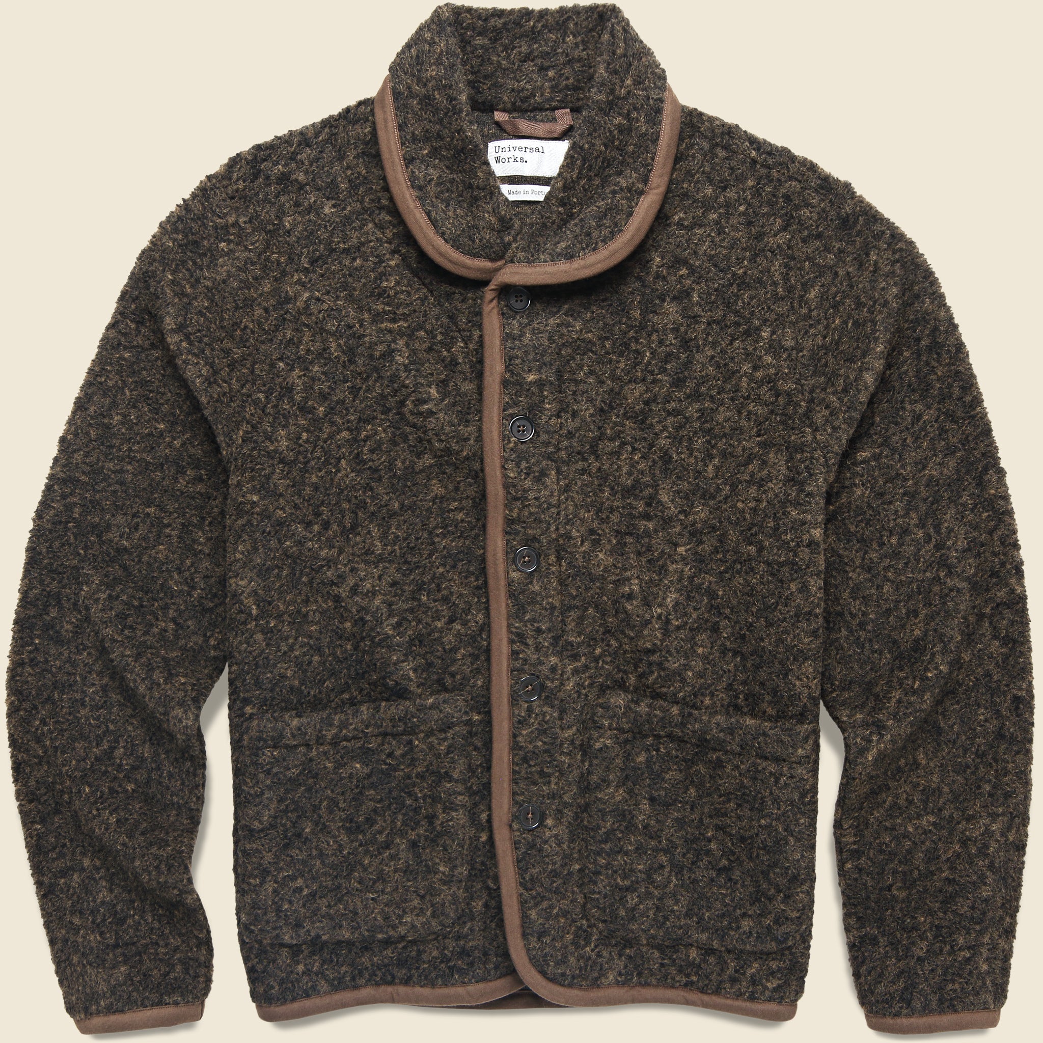 Bouclet Fleece Lancaster Jacket - Brown - Universal Works - STAG Provisions - Outerwear - Coat / Jacket
