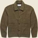 Wool Knit Rams Jacket - Olive - Universal Works - STAG Provisions - Outerwear - Coat / Jacket