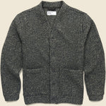 Raven Fleece Advance Cardigan - Olive - Universal Works - STAG Provisions - Tops - Sweater