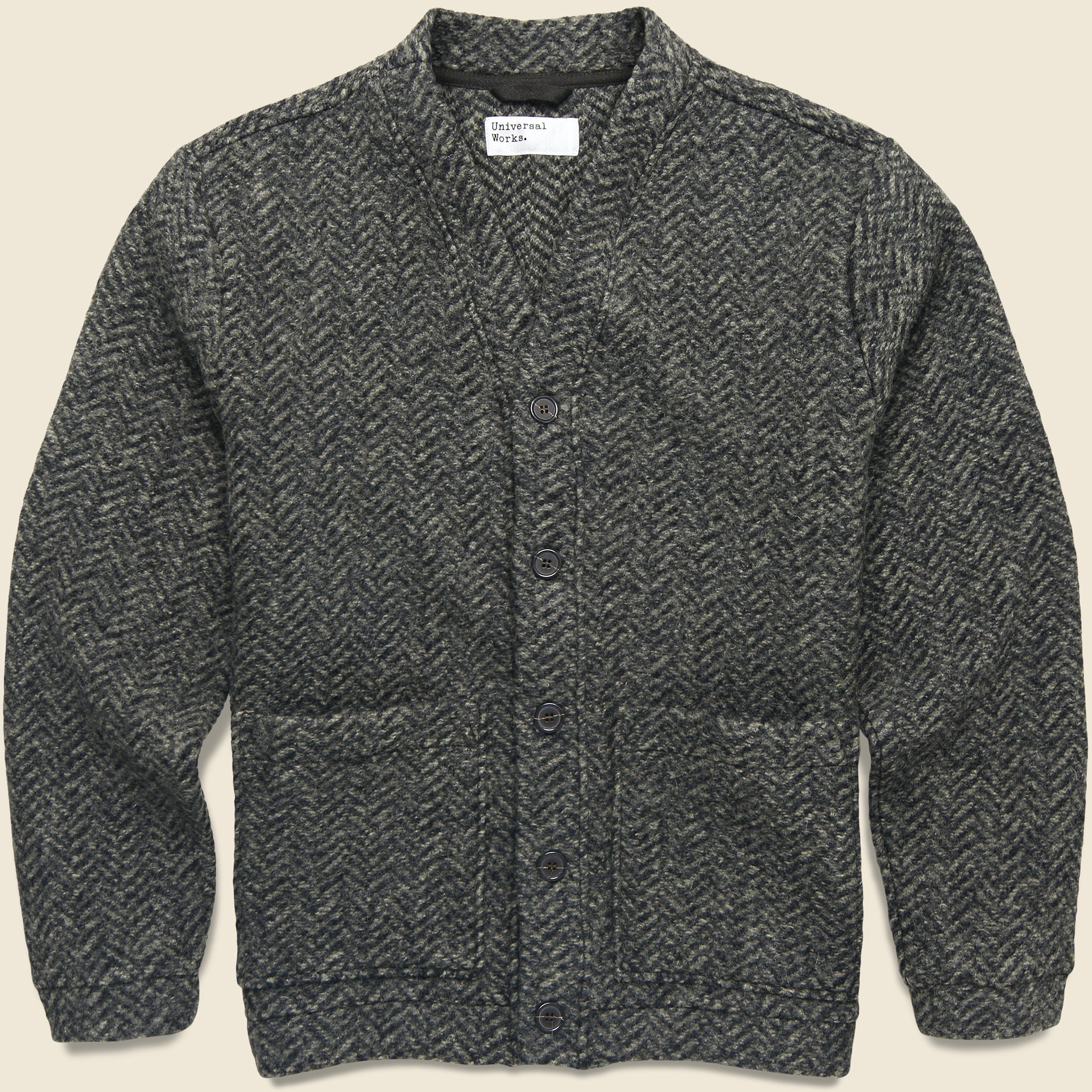 Raven Fleece Advance Cardigan - Olive - Universal Works - STAG Provisions - Tops - Sweater