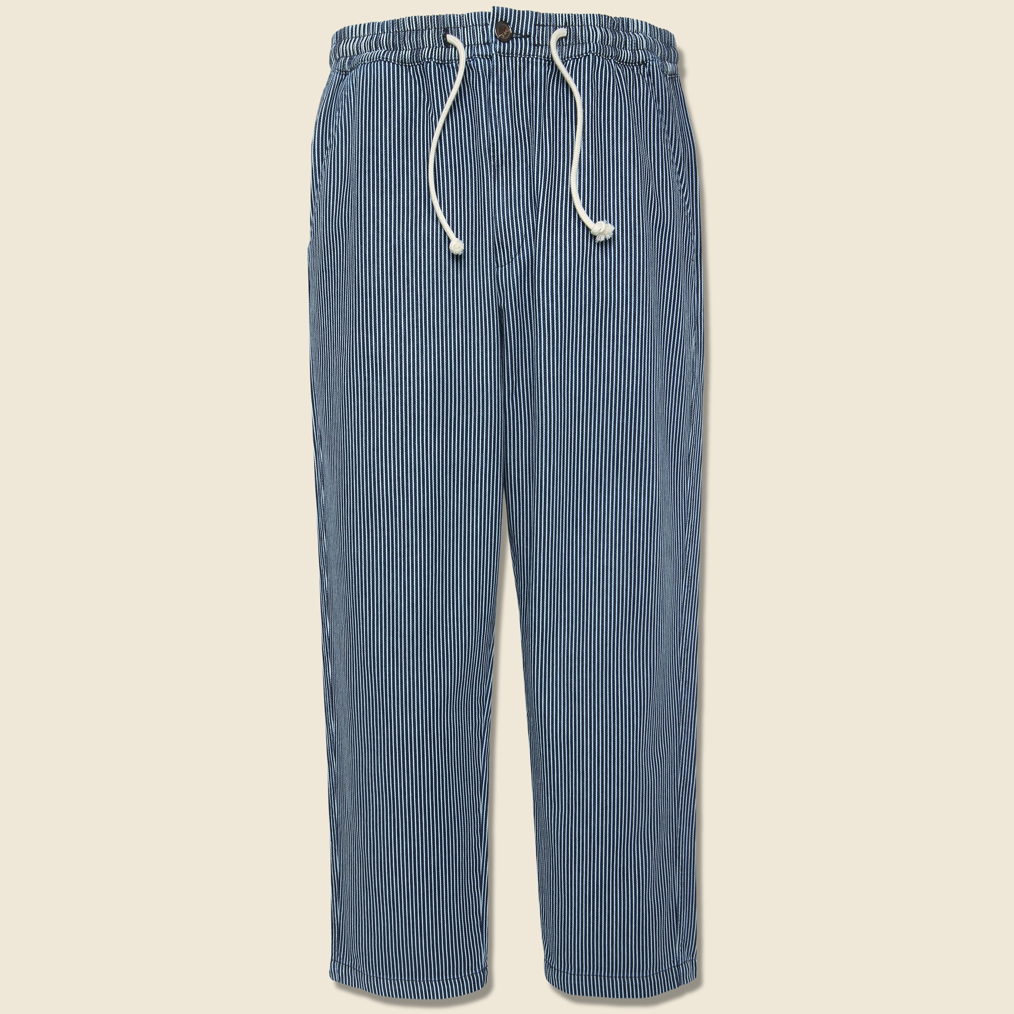 Hi-Water Trouser - Hickory Stripe Indigo - Universal Works - STAG Provisions - Pants - Twill