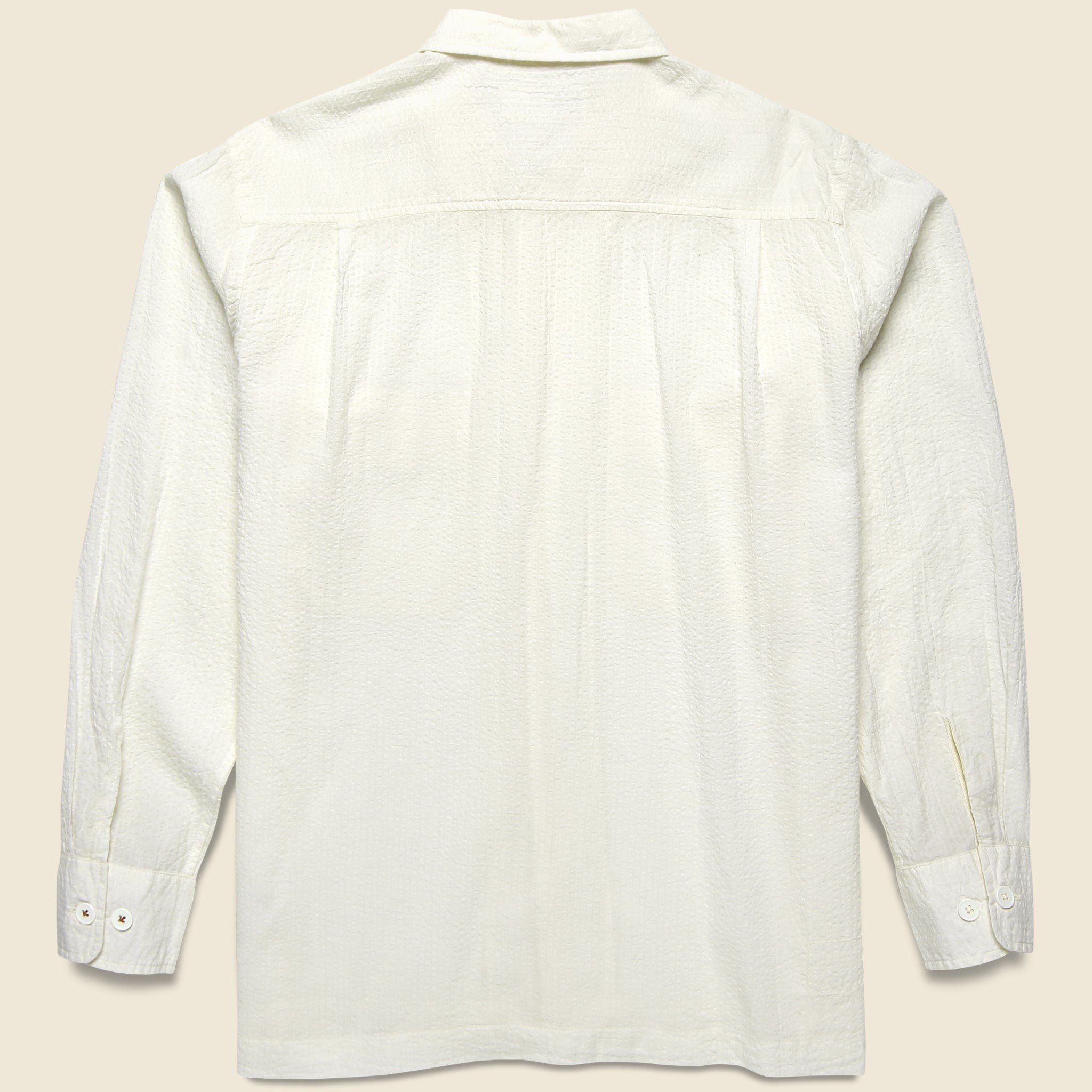 Seersucker Utility Shirt - White - Universal Works - STAG Provisions - Tops - L/S Woven - Seersucker