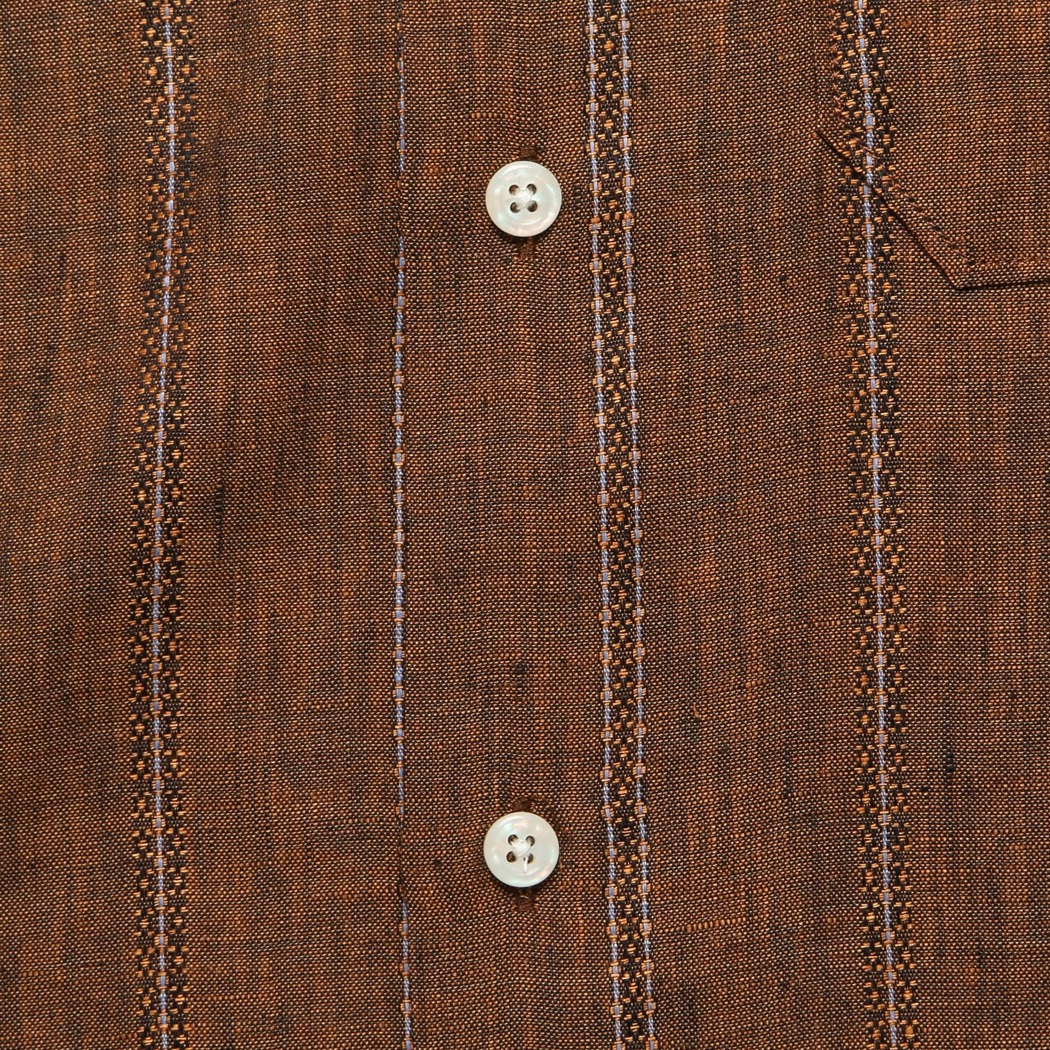 Stripe Linen Road Shirt - Brown - Universal Works - STAG Provisions - Tops - S/S Woven - Stripe