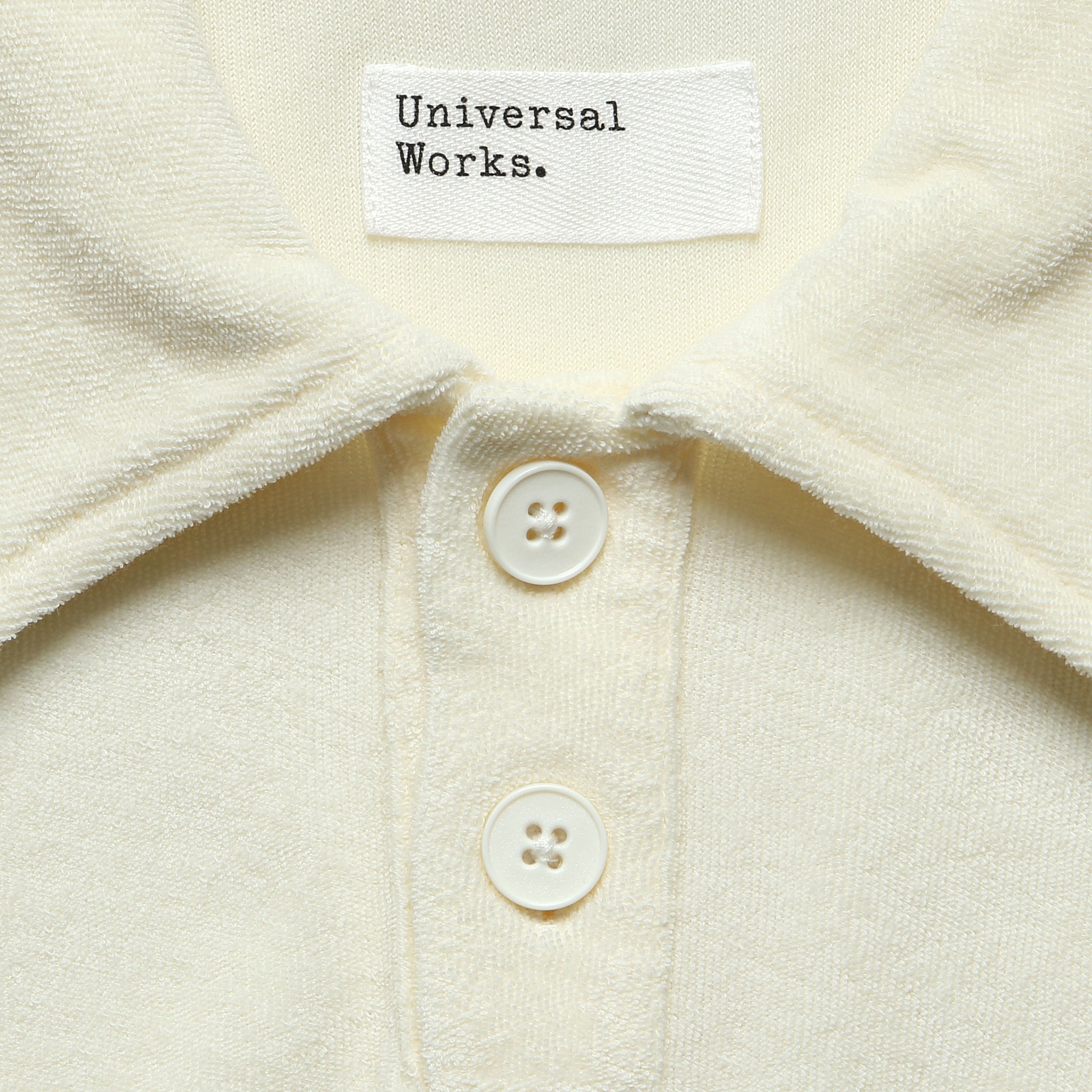 Newlyn Terry Polo - Ecru - Universal Works - STAG Provisions - Tops - S/S Knit