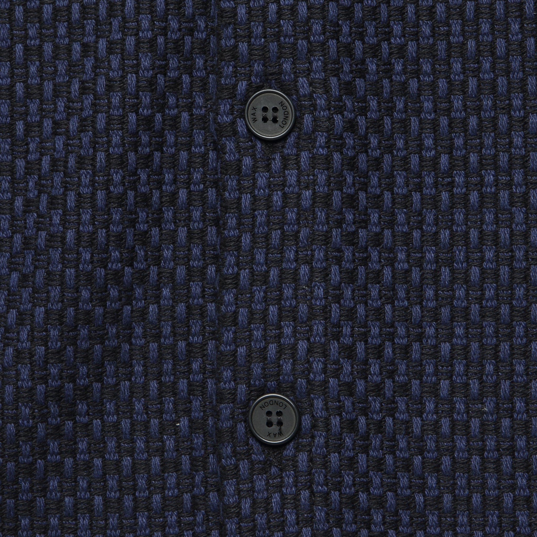 Stepney Whiting Overshirt - Black/Navy - Wax London - STAG Provisions - Tops - L/S Woven - Other Pattern