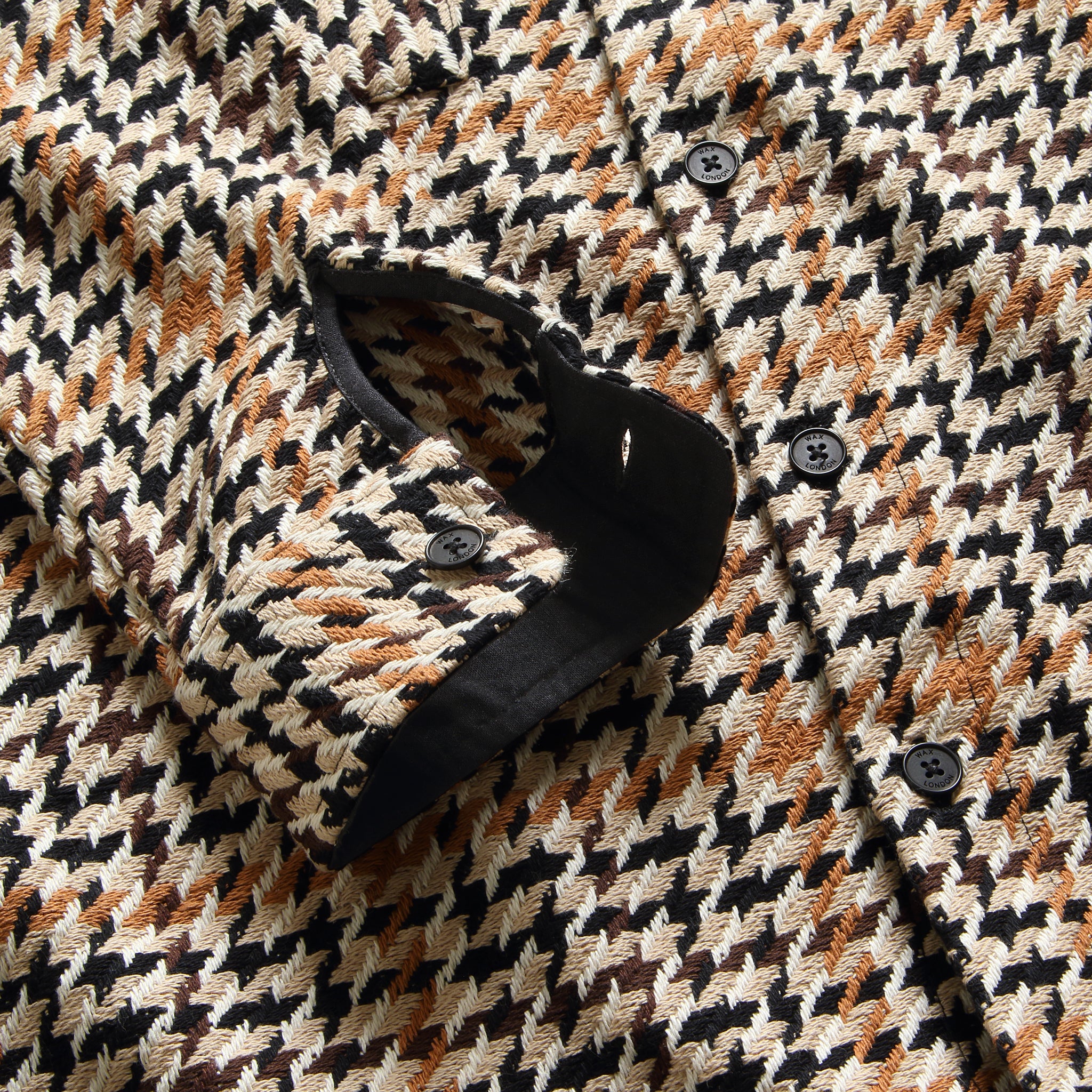 Whiting Overshirt - Houndstooth Weave - Wax London - STAG Provisions - Tops - L/S Woven - Plaid