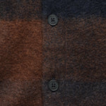 Whiting Overshirt - Mohair Check Brown/Blue - Wax London - STAG Provisions - Tops - L/S Woven - Overshirt