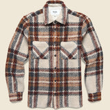 Wool Whiting Overshirt - Bobble Ecru - Wax London - STAG Provisions - Tops - L/S Woven - Plaid