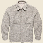Mount Reversible Overshirt - Bobble Wool Natural - Wax London - STAG Provisions - Outerwear - Shirt Jacket