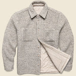 Mount Reversible Overshirt - Bobble Wool Natural - Wax London - STAG Provisions - Outerwear - Shirt Jacket
