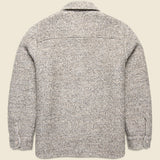 Mount Reversible Overshirt - Bobble Wool Natural - Wax London - STAG Provisions - Outerwear - Shirt Jacket