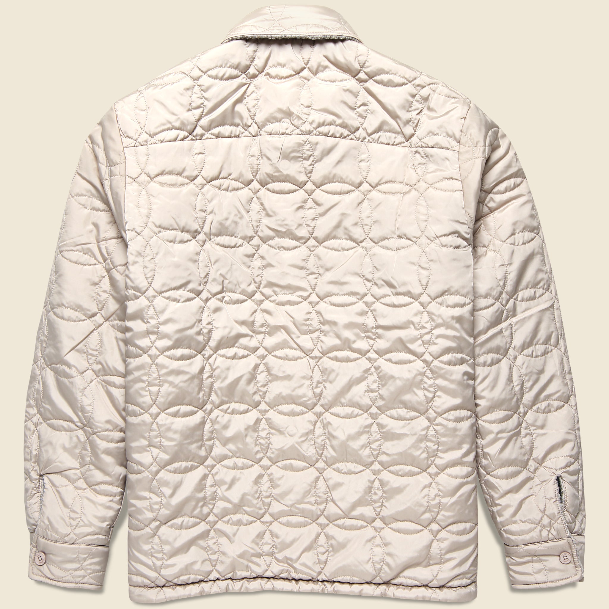 Mount Reversible Overshirt - Bobble Wool Natural - Wax London - STAG Provisions - Outerwear - Shirt Jacket