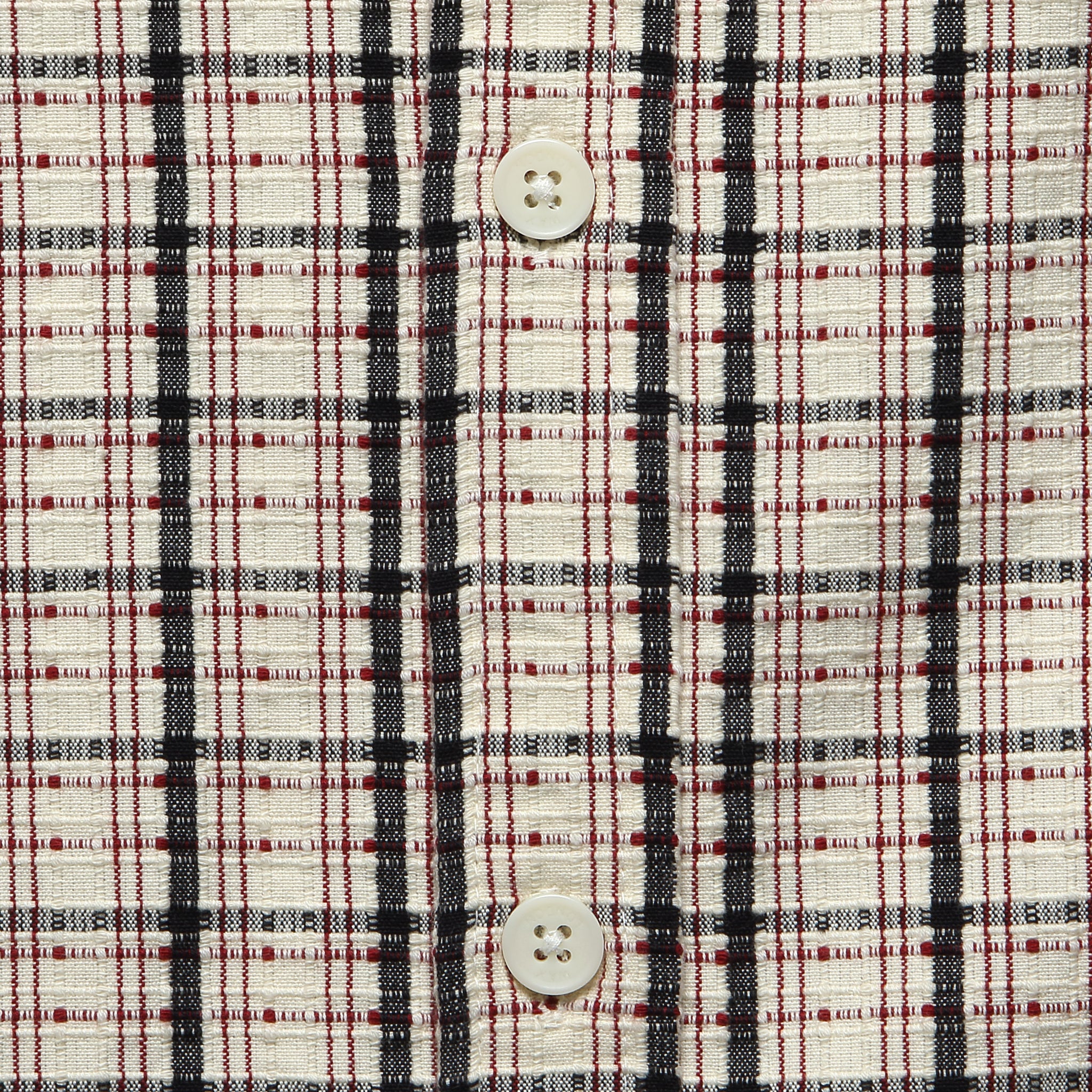 Shelly Shirt - Dobby Check Ecru/Red - Wax London - STAG Provisions - Tops - L/S Woven - Plaid