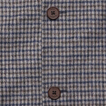 Stan Coat - Double Face Check Navy/Brown - Wax London - STAG Provisions - Outerwear - Coat / Jacket