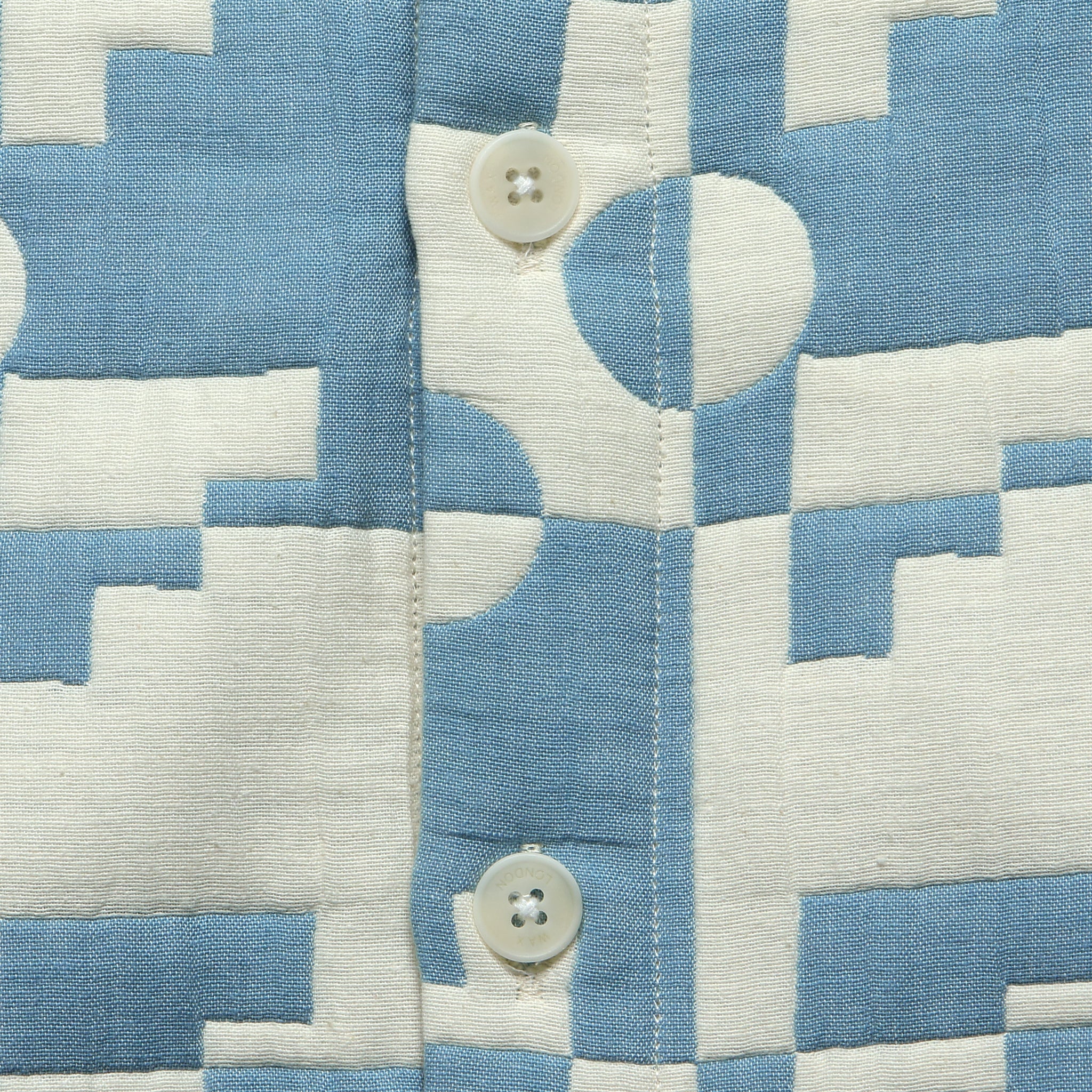 Jigsaw Quilt Otto Overshirt - Pale Blue - Wax London - STAG Provisions - Outerwear - Shirt Jacket