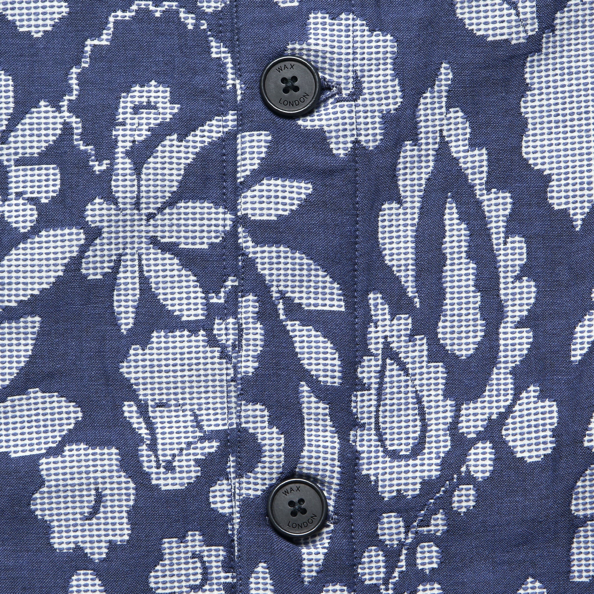 Iggy Jacket - Floral Jacquard Navy - Wax London - STAG Provisions - Outerwear - Coat / Jacket
