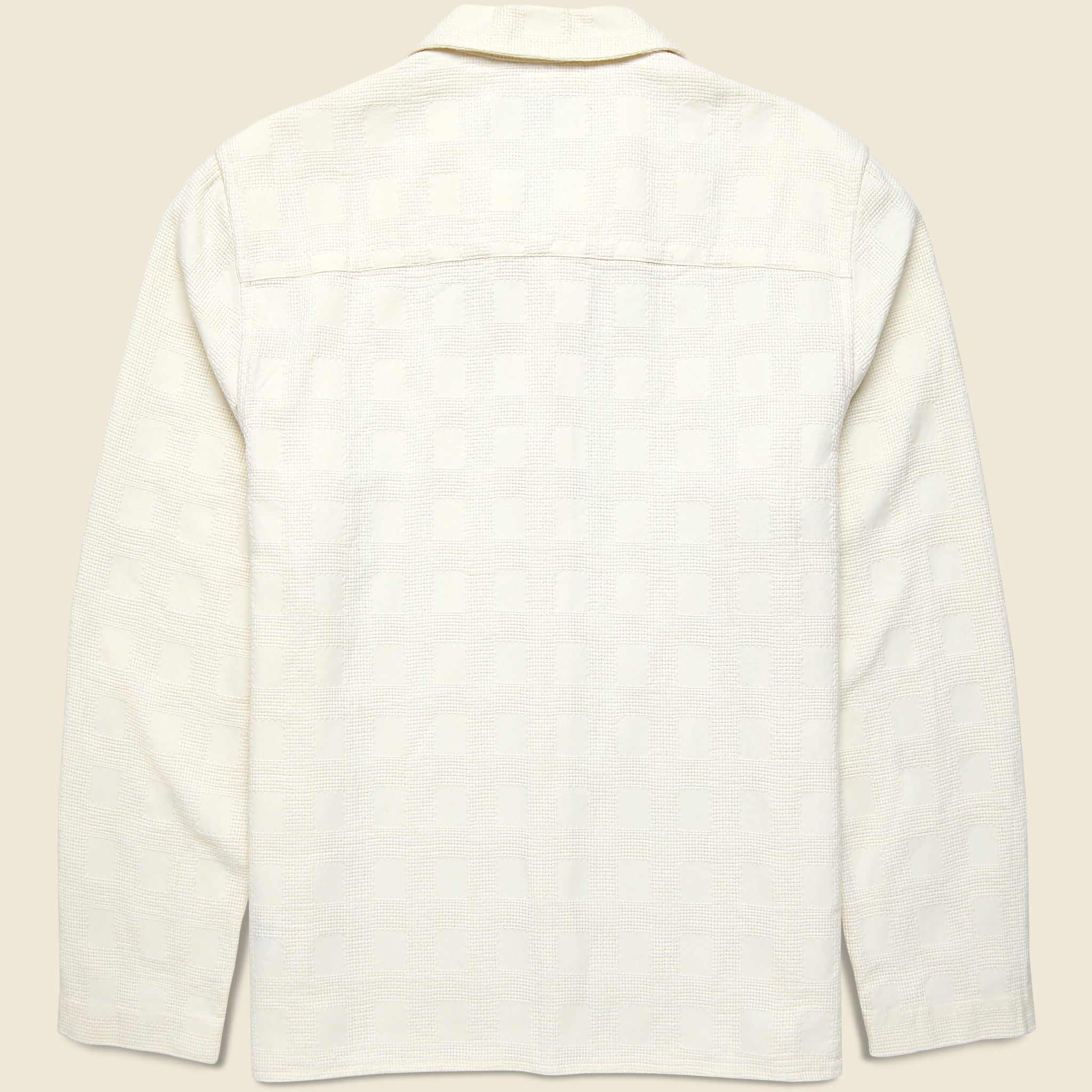 Corey Dobby Shirt - Off White - Wax London - STAG Provisions - Tops - L/S Woven - Solid