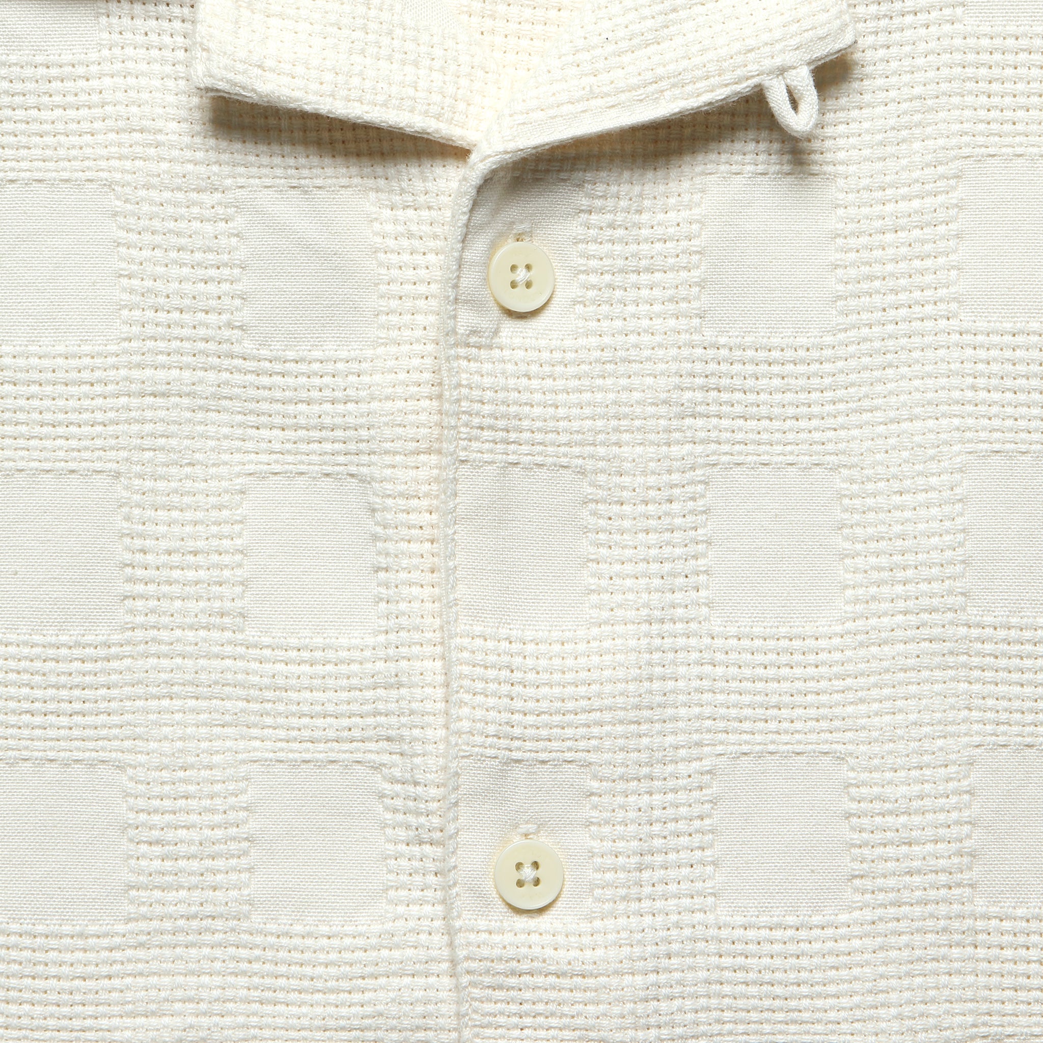 Corey Dobby Shirt - Off White - Wax London - STAG Provisions - Tops - L/S Woven - Solid
