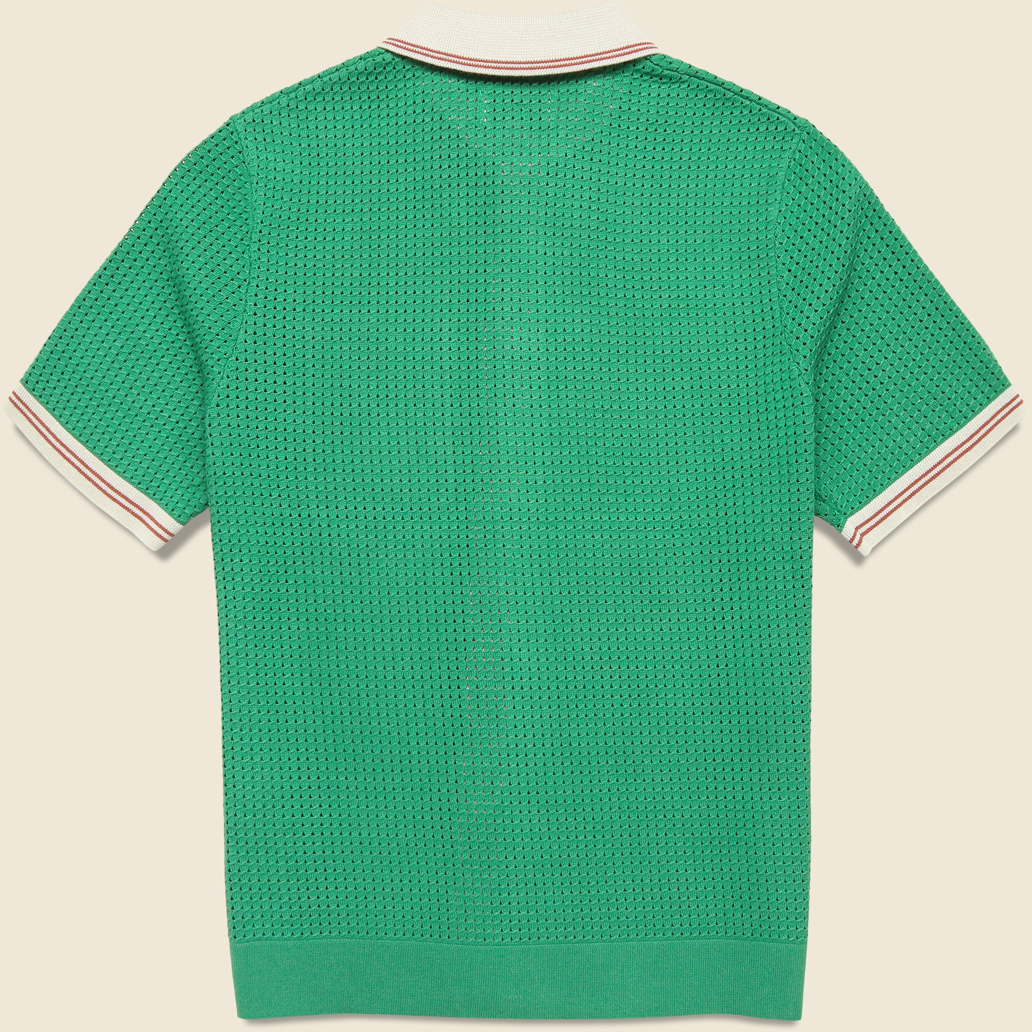 Pointelle Belle Shirt - Green/Ecru - Wax London - STAG Provisions - Tops - S/S Knit