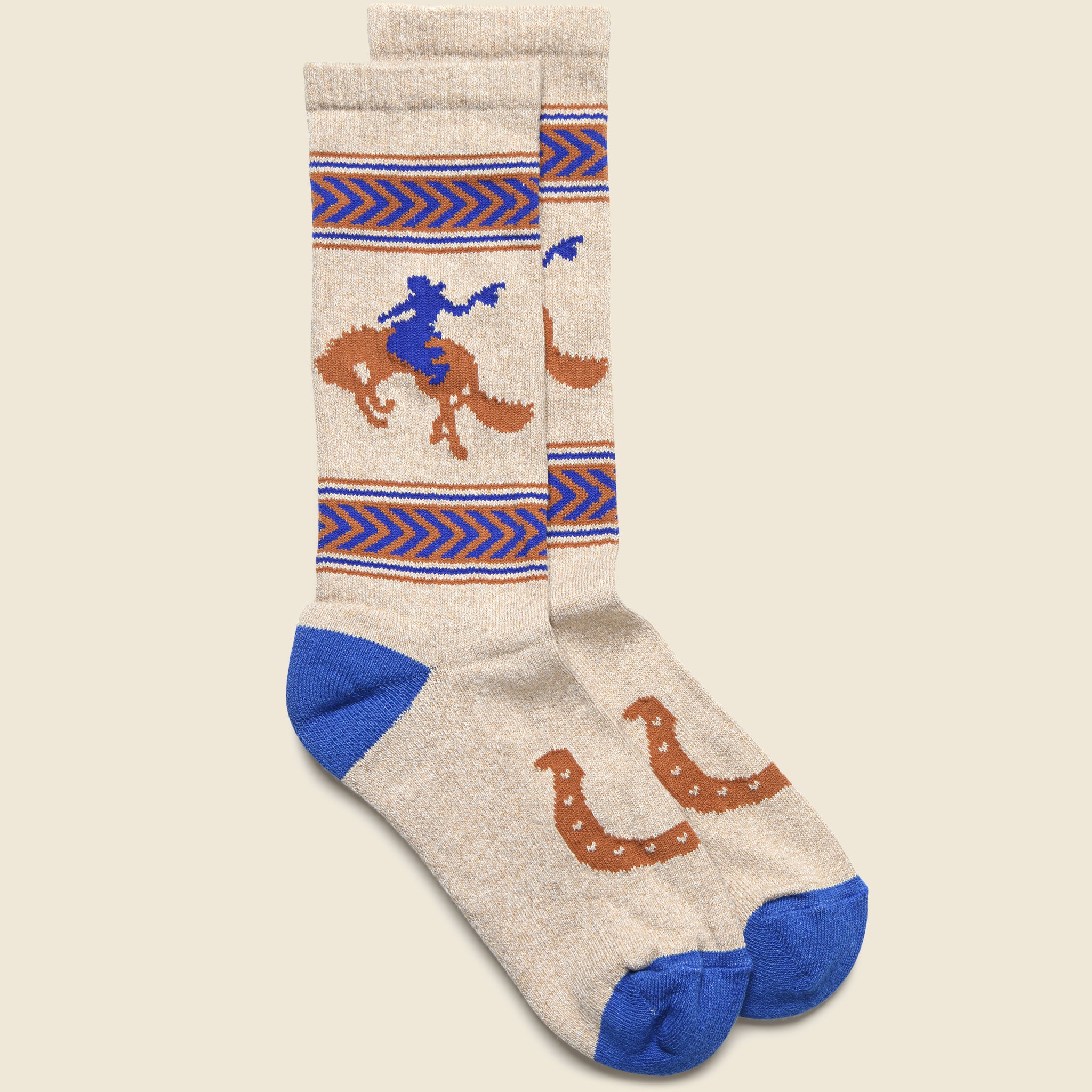 Jacquard Camp Sock - Bucking Bronco - Wythe - STAG Provisions - Accessories - Socks