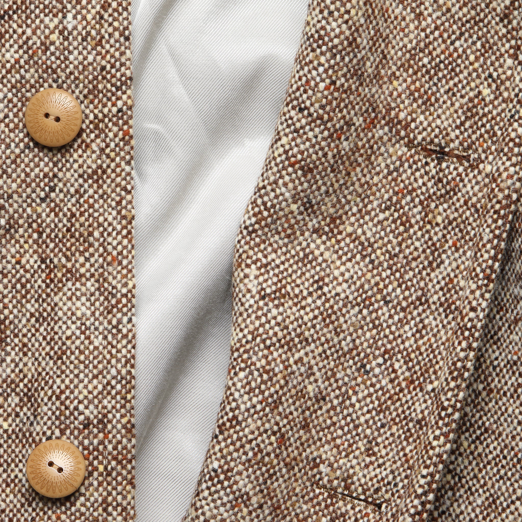 
                          Raglan Wool Overcoat - Brown Slub Donegal - Wythe - STAG Provisions - Outerwear - Coat / Jacket
                        