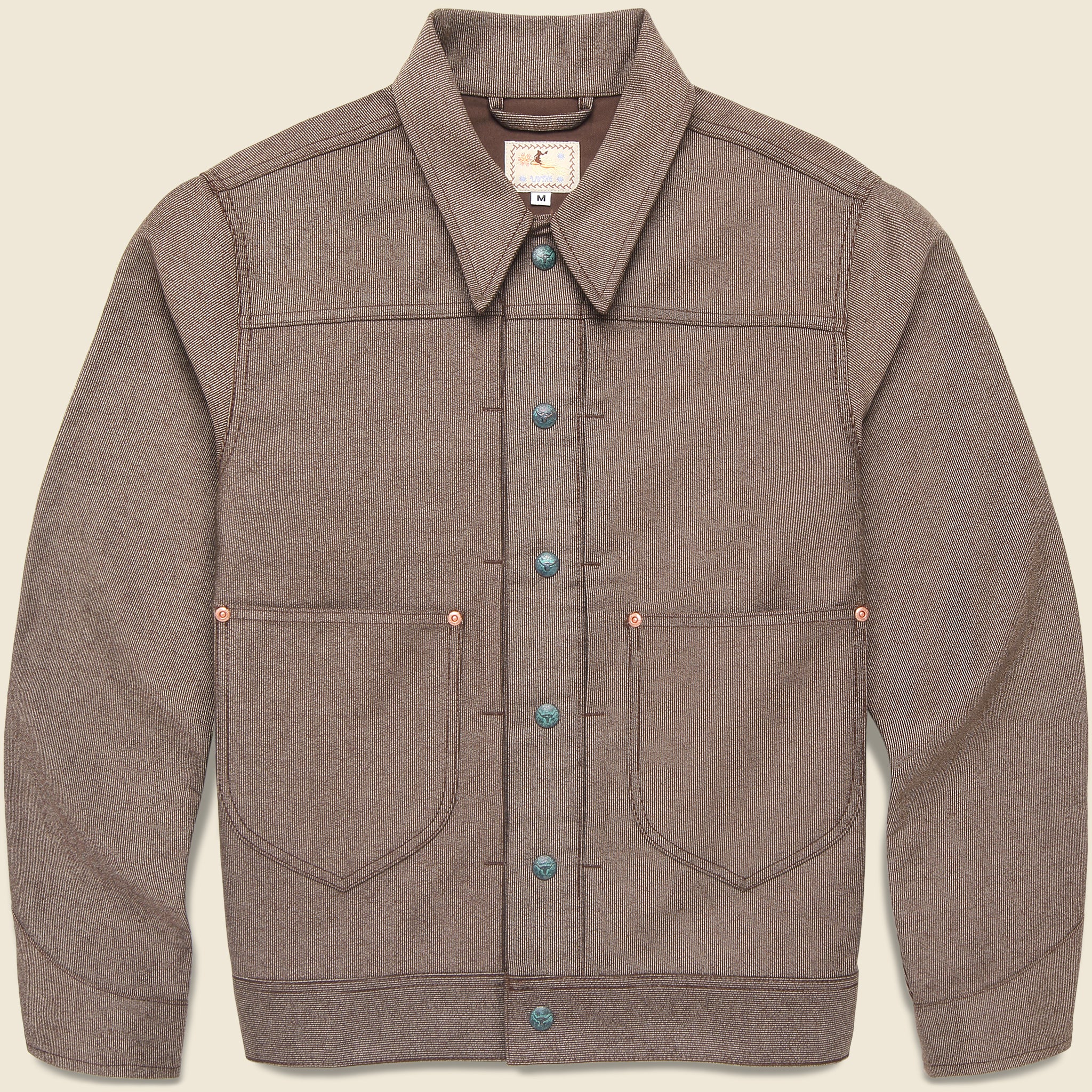 Wabash Stripe Moleskin Ranch Jacket - Espresso Brown - Wythe - STAG Provisions - Outerwear - Coat / Jacket