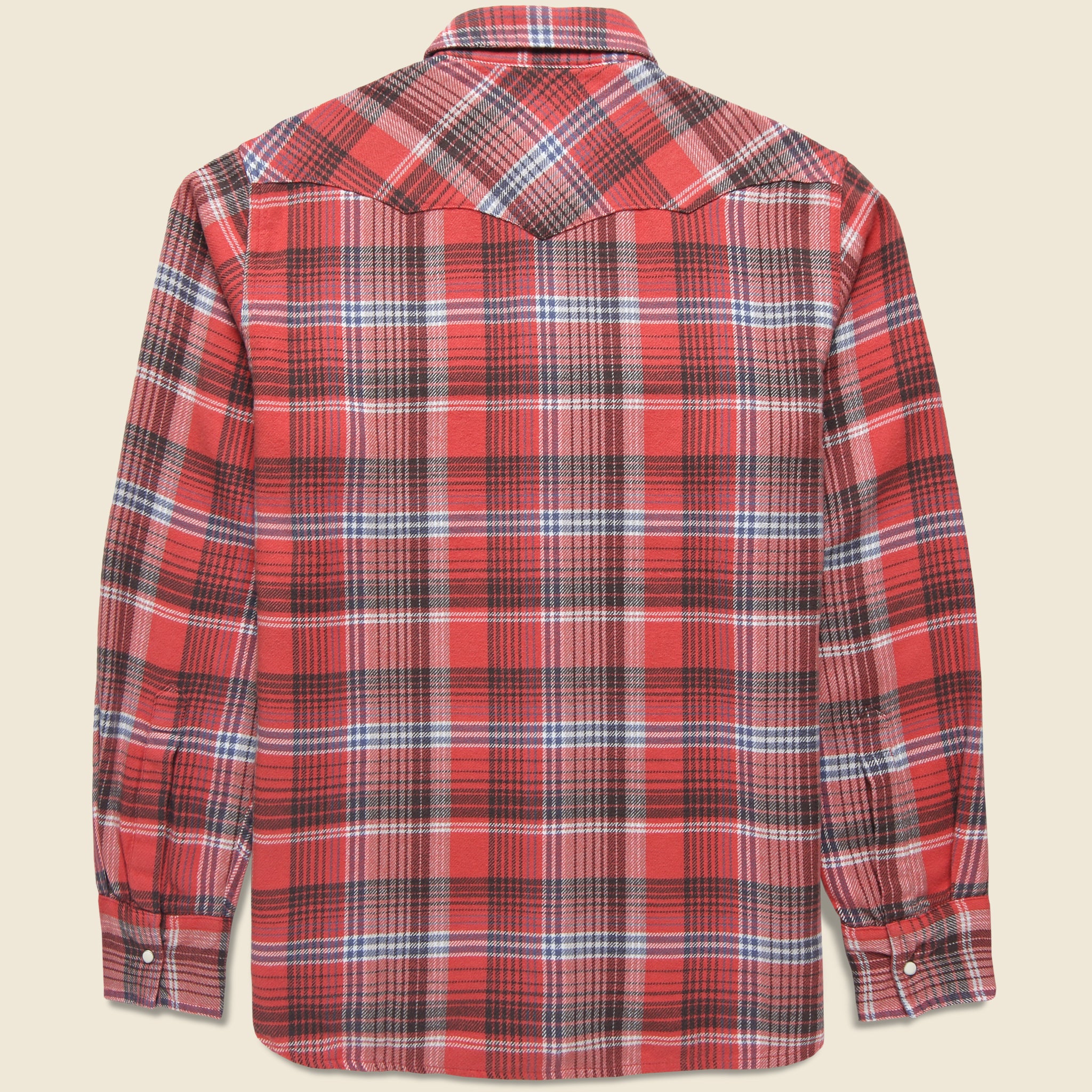 
                          Washed Flannel Pearl Snap Shirt - Cactus Flower Plaid - Wythe - STAG Provisions - Tops - L/S Woven - Plaid
                        