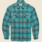 Washed Flannel Pearl Snap Shirt - Thousand Lakes Plaid - Wythe - STAG Provisions - Tops - L/S Woven - Plaid