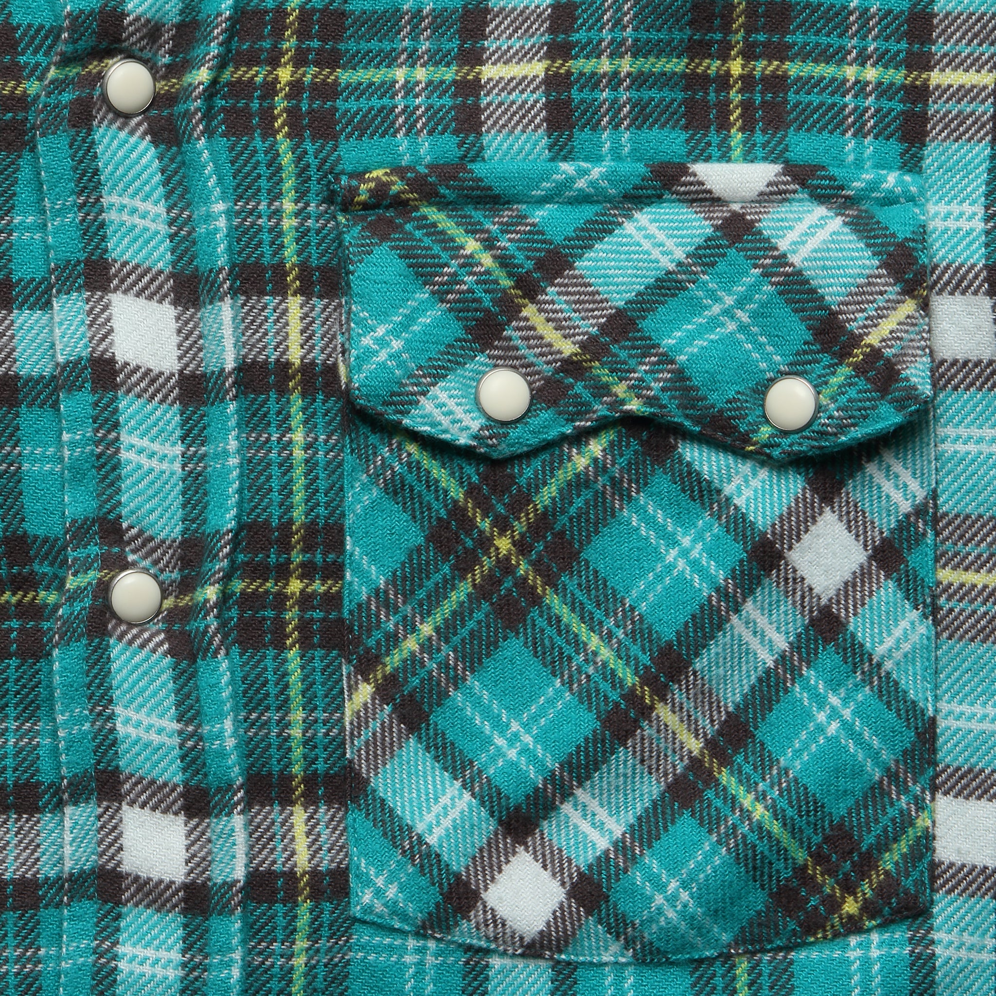 Washed Flannel Pearl Snap Shirt - Thousand Lakes Plaid - Wythe - STAG Provisions - Tops - L/S Woven - Plaid
