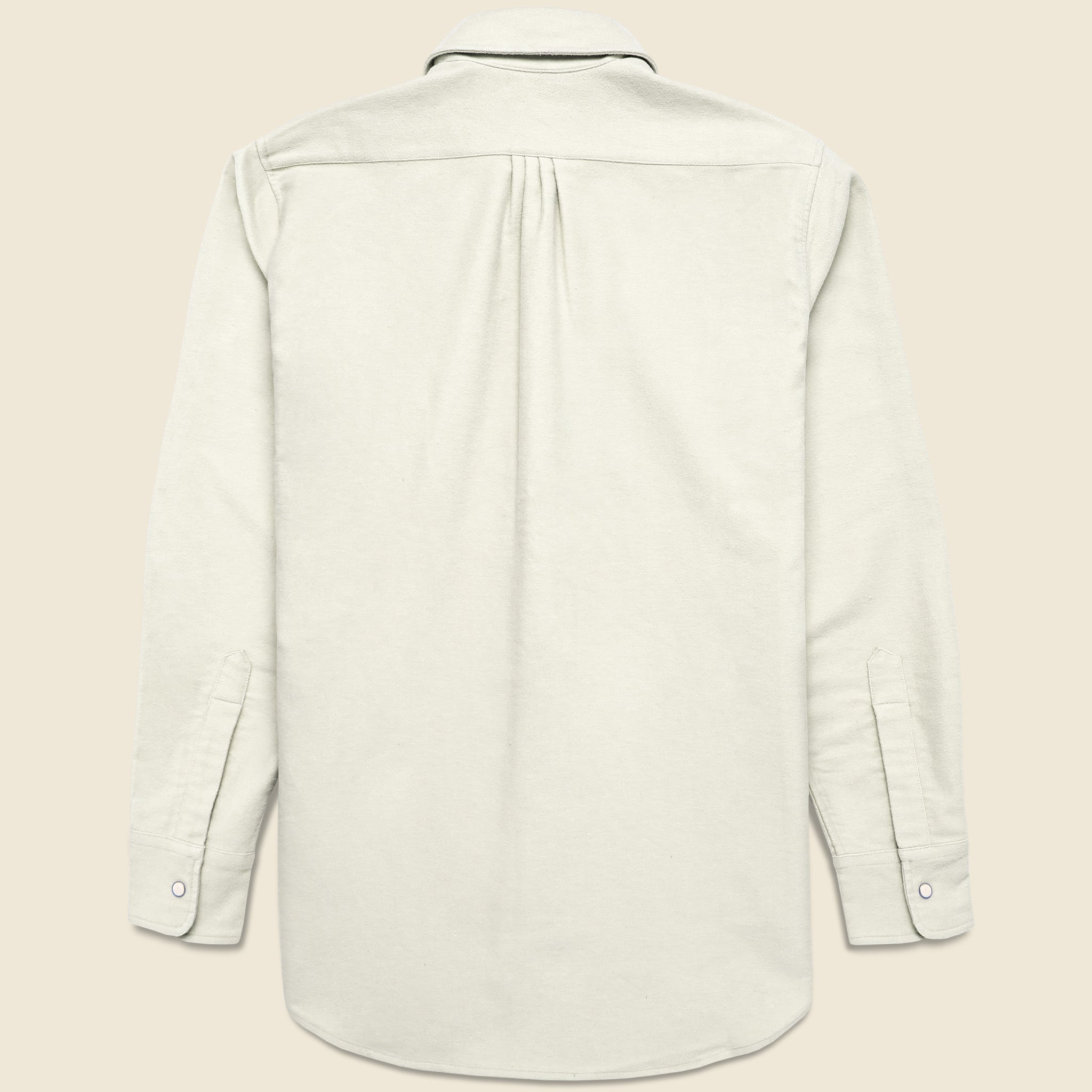 Moleskin Pearl Snap Shirt - Alabaster - Wythe - STAG Provisions - Tops - L/S Woven - Solid