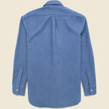 Moleskin Pearl Snap Shirt - River Blue - Wythe - STAG Provisions - Tops - L/S Woven - Solid