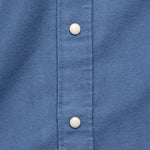 Moleskin Pearl Snap Shirt - River Blue - Wythe - STAG Provisions - Tops - L/S Woven - Solid