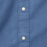 Moleskin Pearl Snap Shirt - River Blue - Wythe - STAG Provisions - Tops - L/S Woven - Solid