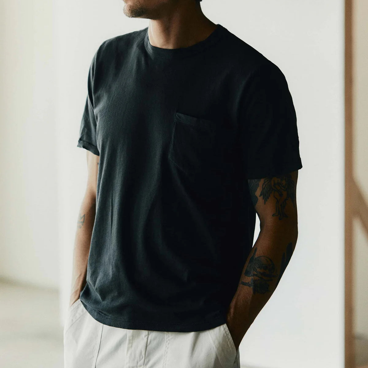 Pocket Tee - Faded Black - Imogene + Willie - STAG Provisions - Tops - S/S Tee