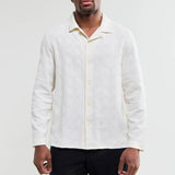 Corey Dobby Shirt - Off White - Wax London - STAG Provisions - Tops - L/S Woven - Solid