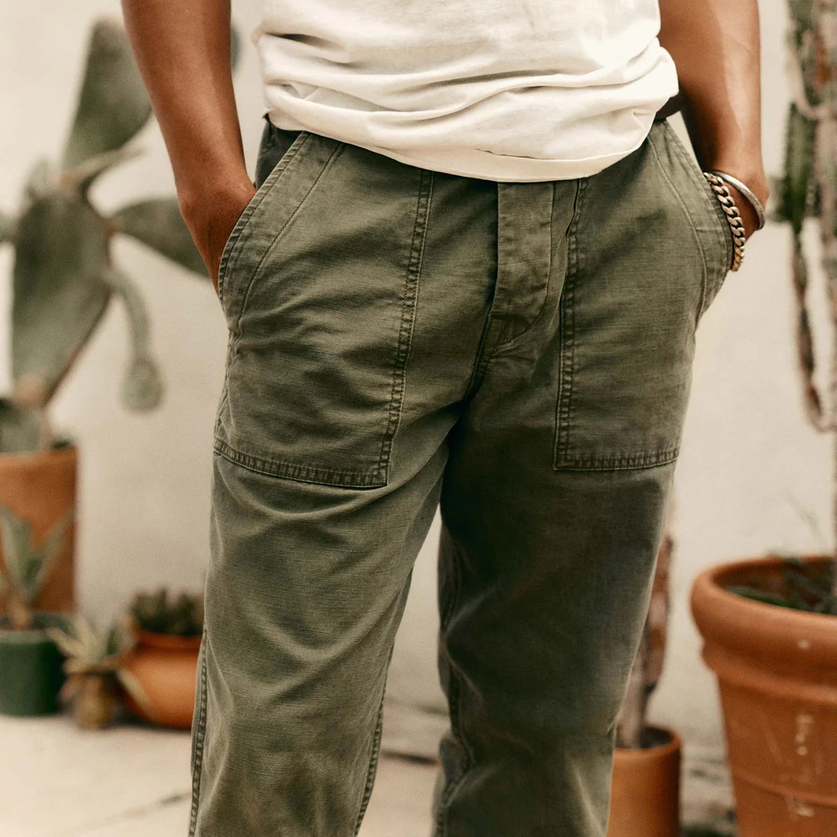 
                          Oliver Military Trouser - Fatigue Green - Imogene + Willie - STAG Provisions - Pants - Twill
                        