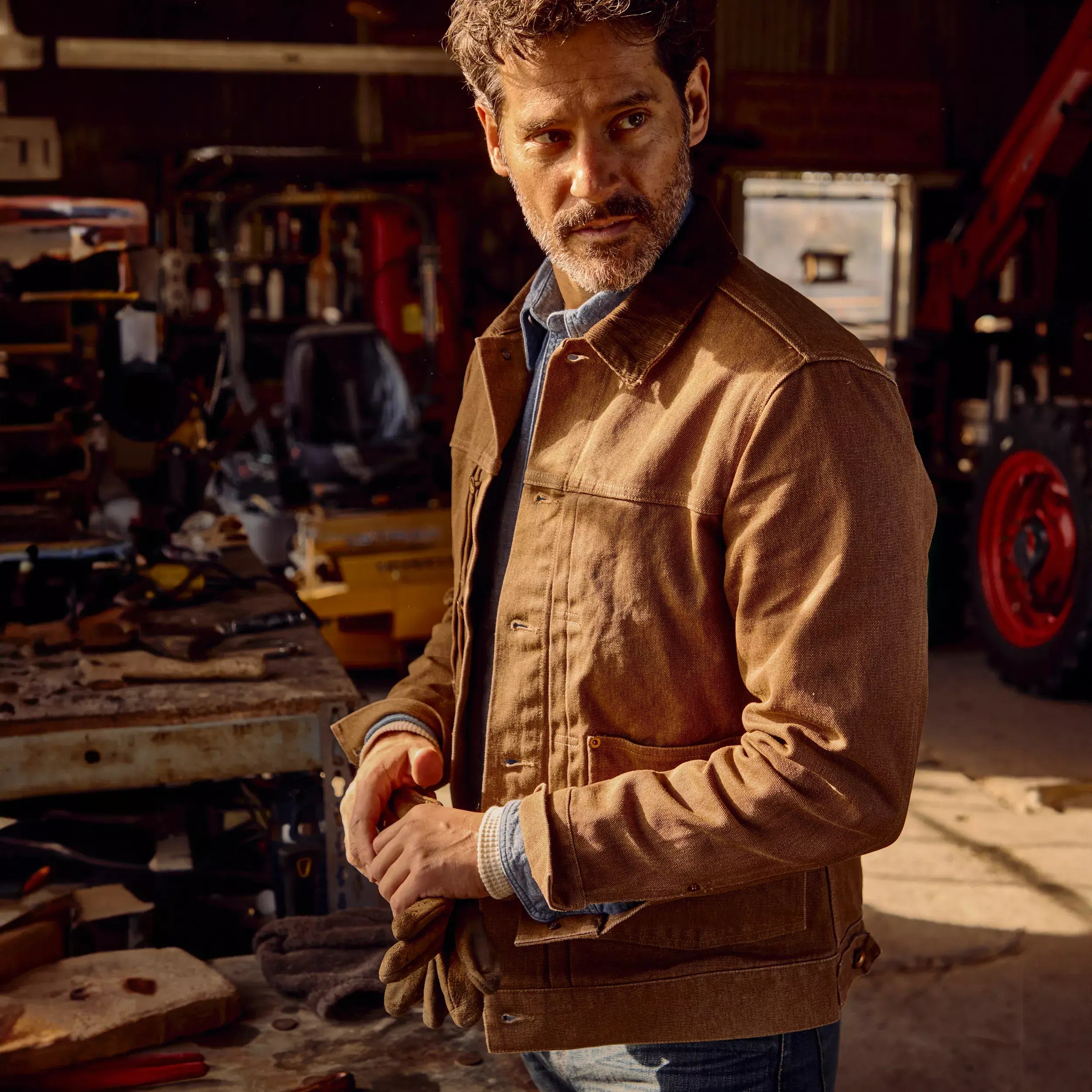
                          Ryder Jacket - Tobacco Chipped Canvas - Taylor Stitch - STAG Provisions - Outerwear - Coat / Jacket
                        