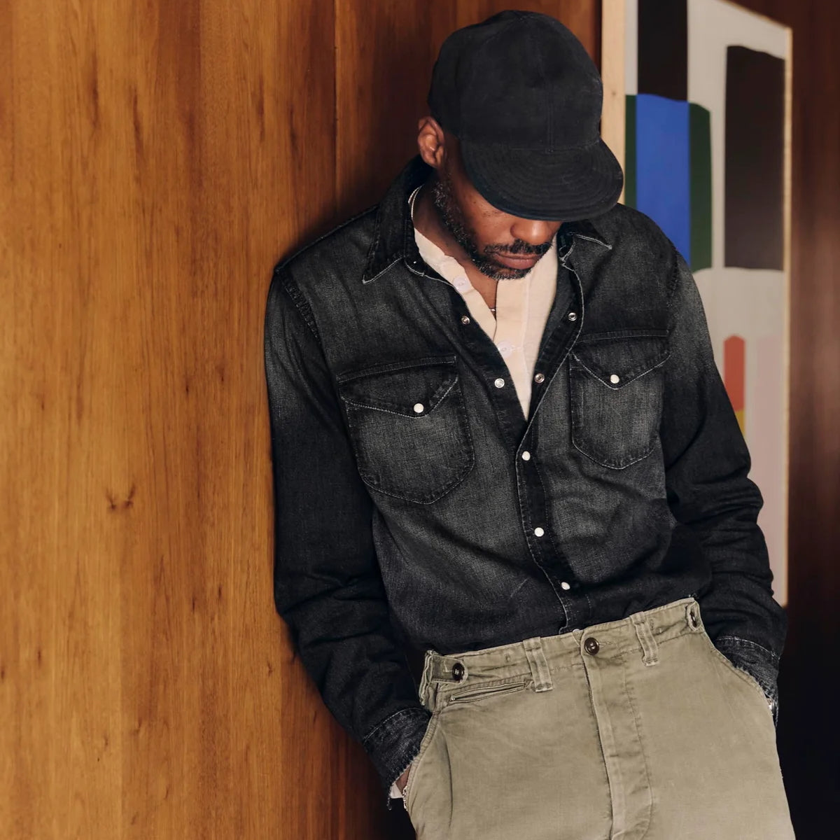 
                          Hayes Pearl Snap - Washed Black - Imogene + Willie - STAG Provisions - Tops - L/S Woven - Solid
                        