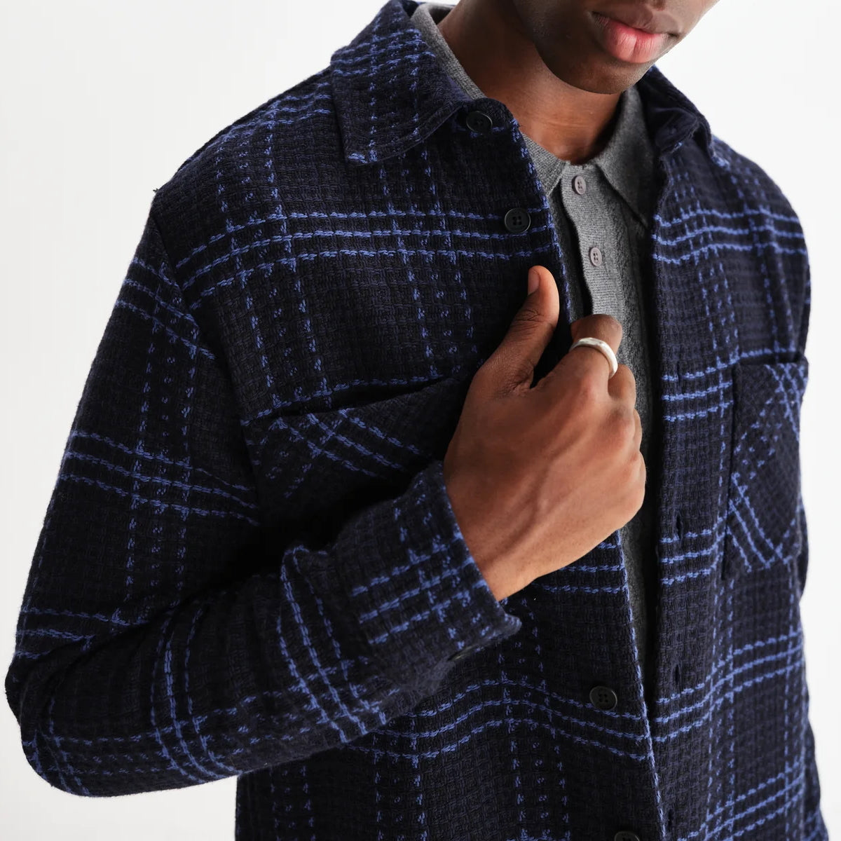 
                          Whiting Overshirt - Skate Check - Wax London - STAG Provisions - Tops - L/S Woven - Plaid
                        
