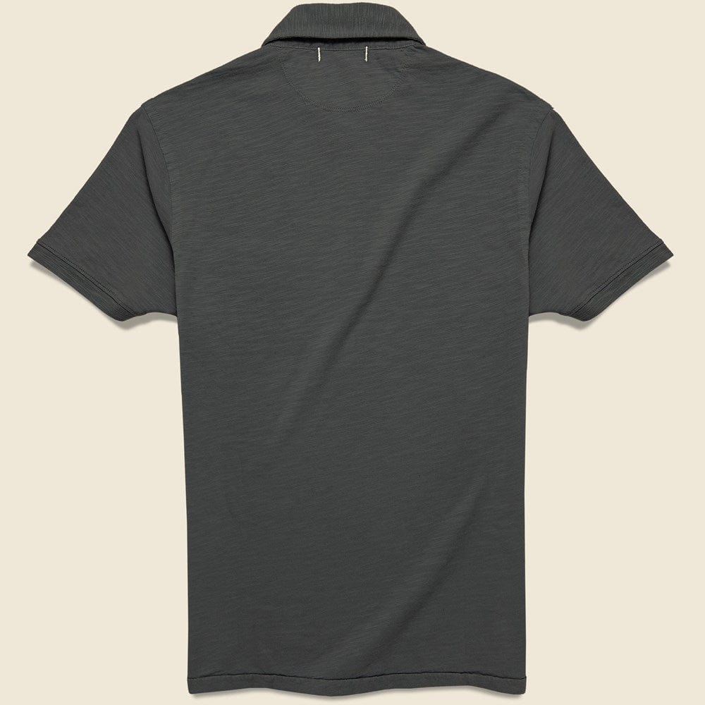 Slub Cotton Standard Polo - Black - Alex Mill - STAG Provisions - Tops - S/S Knit