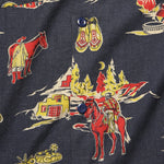 Print Linen-Blend Camp Shirt - Indigo - RRL - STAG Provisions - Tops - S/S Woven - Other Pattern