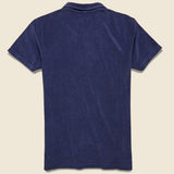 Terry Fleece Vacation Polo - Navy - Universal Works - STAG Provisions - Tops - S/S Knit