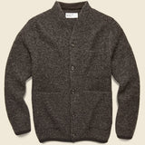 Wool Fleece Cardigan - Brown - Universal Works - STAG Provisions - Tops - Sweater