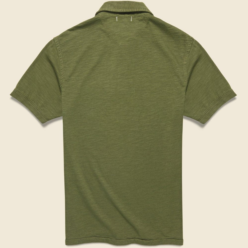 Slub Cotton Standard Polo - Olive - Alex Mill - STAG Provisions - Tops - S/S Knit