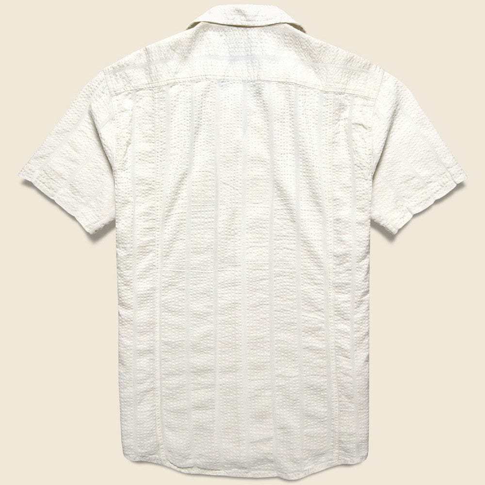 Striped Seersucker Shirt - White - Corridor - STAG Provisions - Tops - S/S Woven - Seersucker