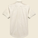 Striped Atlantico Seersucker Shirt - Sand - Portuguese Flannel - STAG Provisions - Tops - S/S Woven - Seersucker