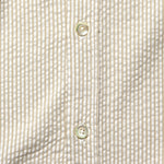 Striped Atlantico Seersucker Shirt - Sand - Portuguese Flannel - STAG Provisions - Tops - S/S Woven - Seersucker