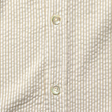 Striped Atlantico Seersucker Shirt - Sand - Portuguese Flannel - STAG Provisions - Tops - S/S Woven - Seersucker