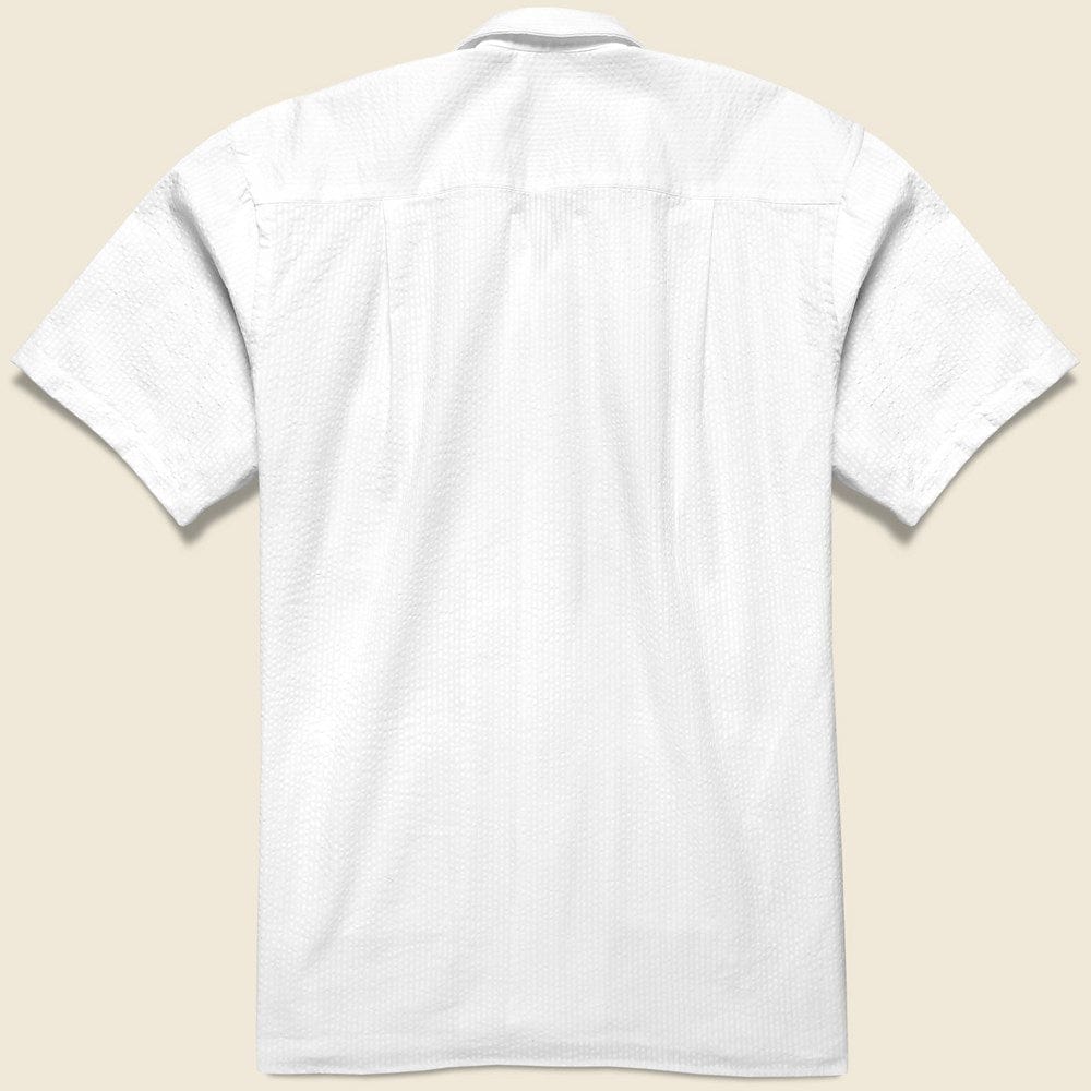 Seersucker Guayabera Shirt - White - Gitman Vintage - STAG Provisions - Tops - S/S Woven - Seersucker