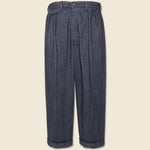 2 Pleats Denim Pant - Indigo - BEAMS+ - STAG Provisions - Pants - Denim